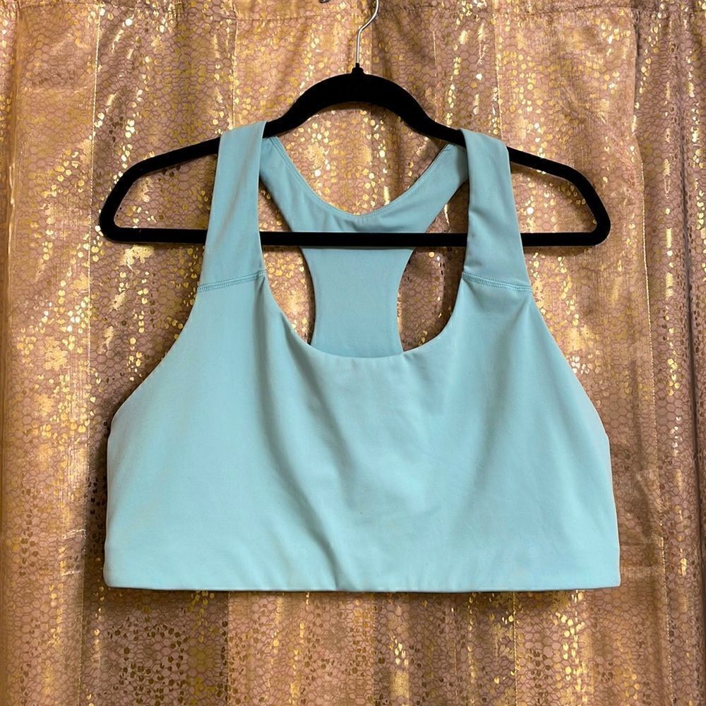 Old Navy active go dry power soft mint green/blue sports bra, size XXL